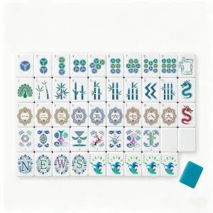 Phoenix Mahjong Tiles complete American mahjong set with racks and pushers