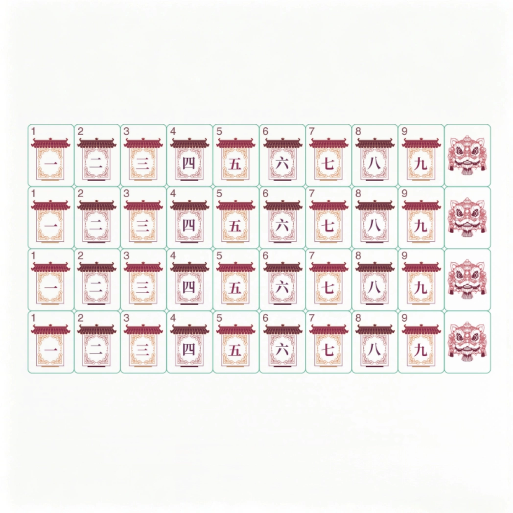 Warrior Bloom Chinese Character Crack Tiles