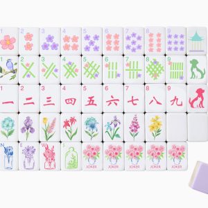OMHJGO Floral Whisper 160-tile American Mahjong set with bag and tiles.
